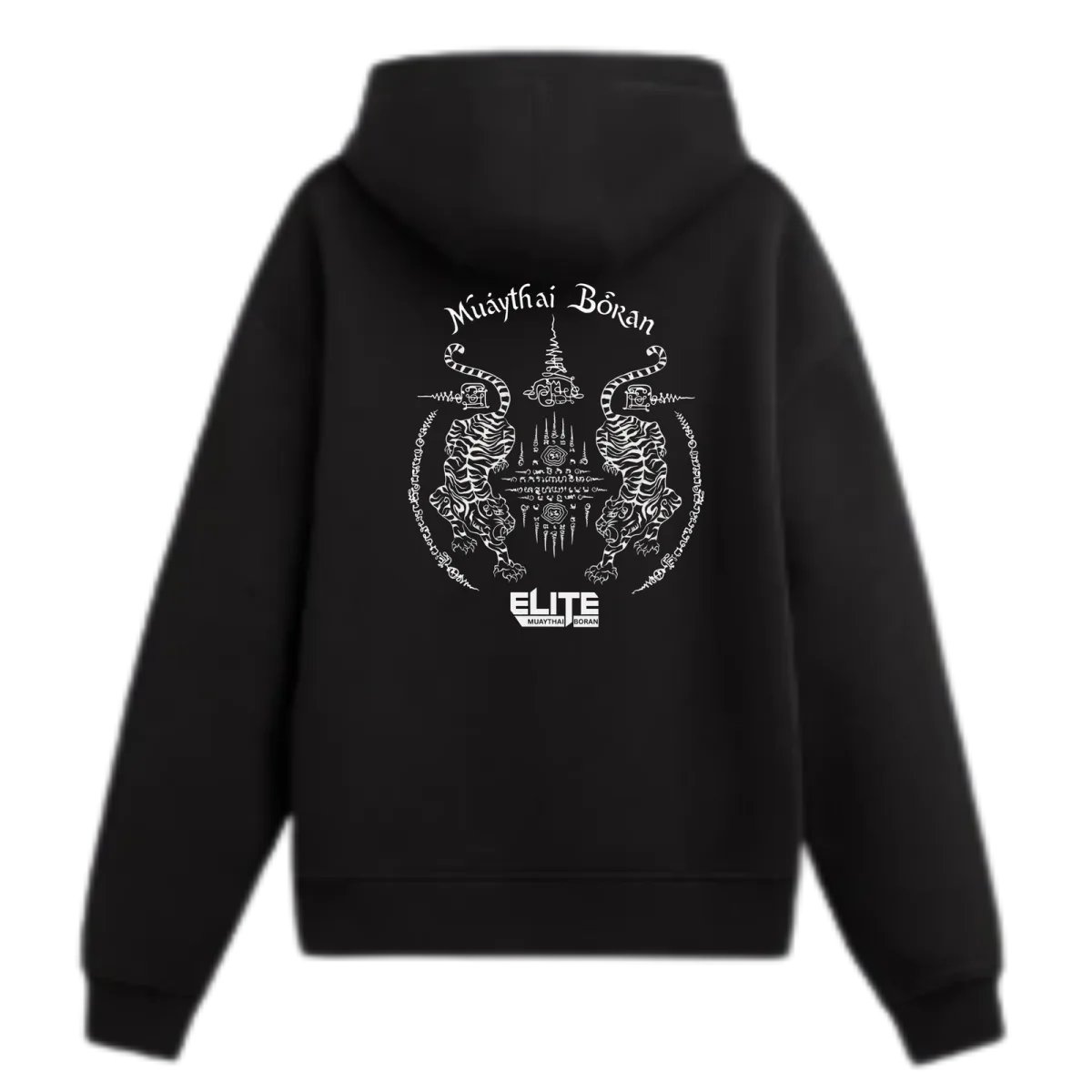 Elite Muaythai Boran Hoodie Black, photo 2