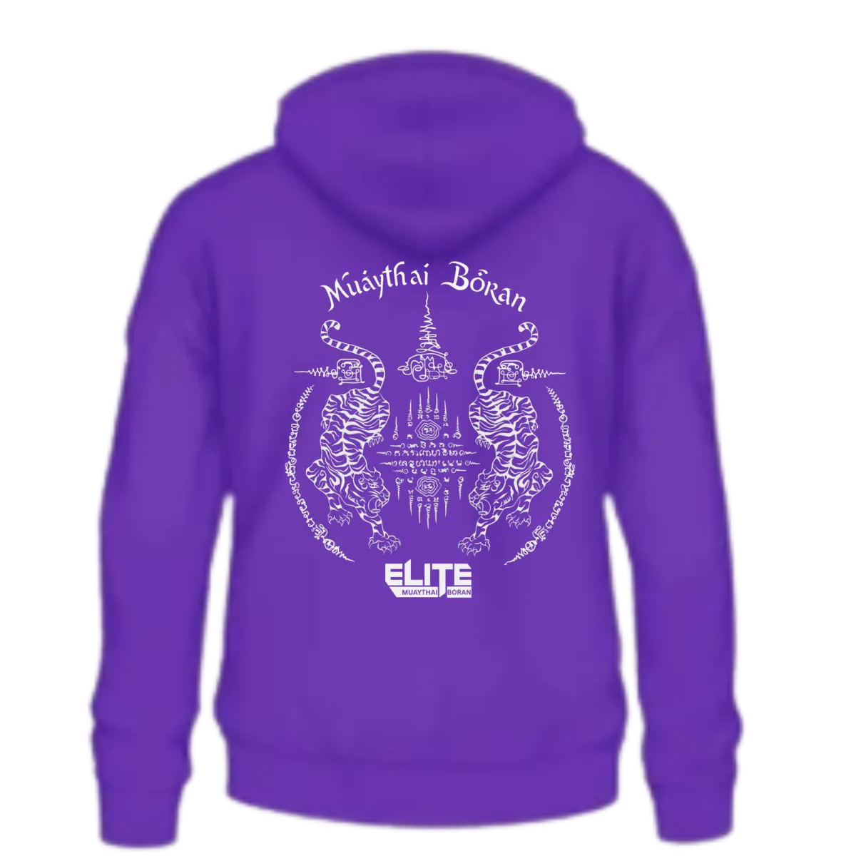 Elite Muaythai Boran Purple Hoodie, photo 2